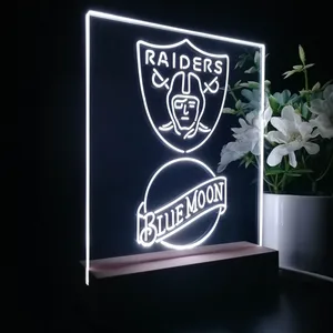 Las Vegas Raiders Blue Moon LED Desk Light