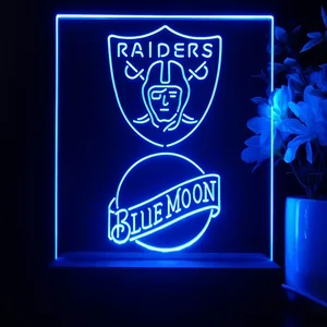 Las Vegas Raiders Blue Moon LED Desk Light