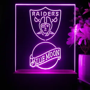 Las Vegas Raiders Blue Moon LED Desk Light