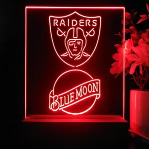 Las Vegas Raiders Blue Moon LED Desk Light