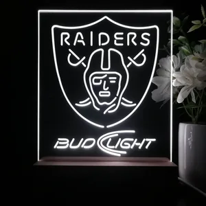 Las Vegas Raiders Bud Light LED Desk Light