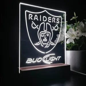 Las Vegas Raiders Bud Light LED Desk Light