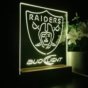Las Vegas Raiders Bud Light LED Desk Light