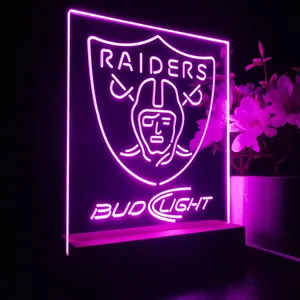 Las Vegas Raiders Bud Light LED Desk Light