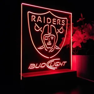 Las Vegas Raiders Bud Light LED Desk Light