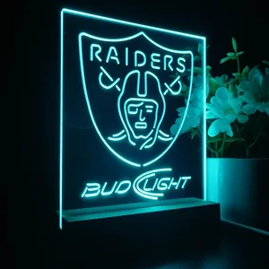 Las Vegas Raiders Bud Light LED Desk Light