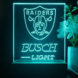 Las Vegas Raiders Busch Light LED Desk Light