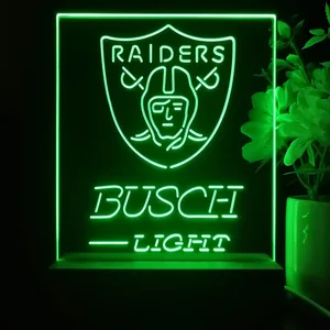 Las Vegas Raiders Busch Light LED Desk Light