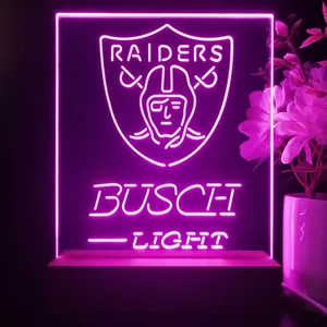 Las Vegas Raiders Busch Light LED Desk Light