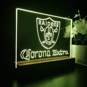 Las Vegas Raiders Corona Extra LED Desk Light