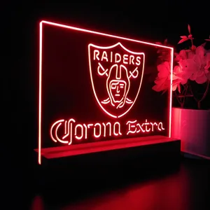 Las Vegas Raiders Corona Extra LED Desk Light
