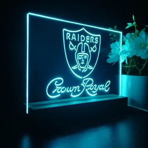 Las Vegas Raiders Crown Royal LED Desk Light