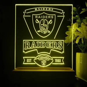 Las Vegas Raiders EST 1960 LED Desk Light