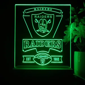 Las Vegas Raiders EST 1960 LED Desk Light
