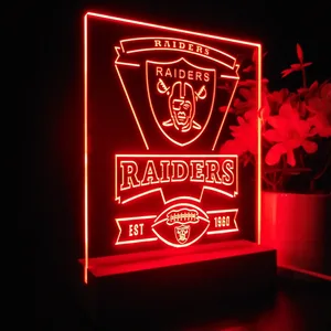 Las Vegas Raiders EST 1960 LED Desk Light
