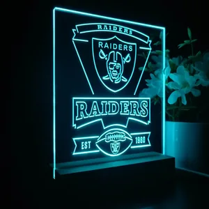 Las Vegas Raiders EST 1960 LED Desk Light