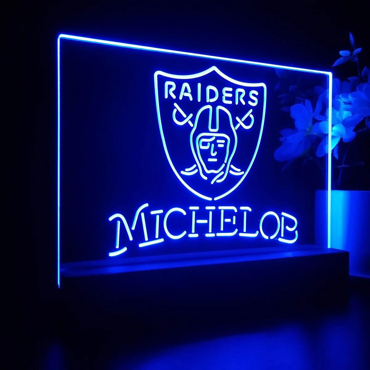 Las Vegas Raiders Michelob LED Desk Light