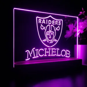 Las Vegas Raiders Michelob LED Desk Light