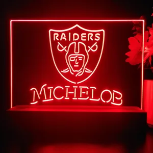 Las Vegas Raiders Michelob LED Desk Light