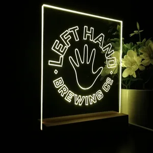 Left Hand Brewing Company Hand Logo LED Desk Light