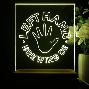 Left Hand Brewing Company Hand Logo LED Desk Light