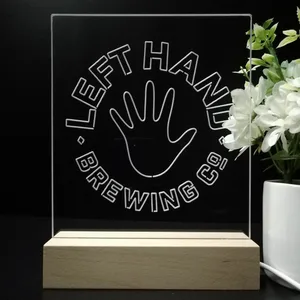 Left Hand Brewing Company Hand Logo LED Desk Light