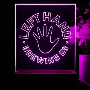 Left Hand Brewing Company Hand Logo LED Desk Light
