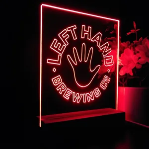 Left Hand Brewing Company Hand Logo LED Desk Light