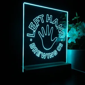 Left Hand Brewing Company Hand Logo LED Desk Light