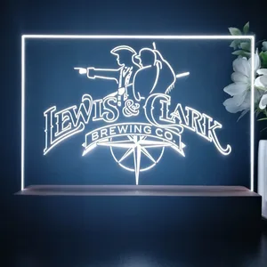 Lewis & Clark Brewing Co. Vintage Logo LED Desk Light