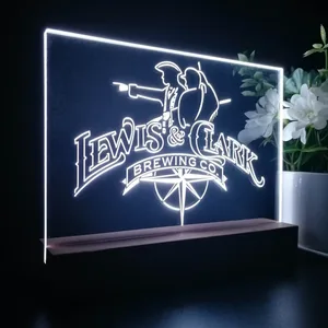 Lewis & Clark Brewing Co. Vintage Logo LED Desk Light