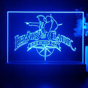 Lewis & Clark Brewing Co. Vintage Logo LED Desk Light