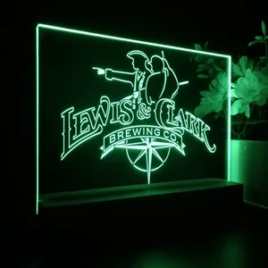 Lewis & Clark Brewing Co. Vintage Logo LED Desk Light