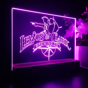 Lewis & Clark Brewing Co. Vintage Logo LED Desk Light