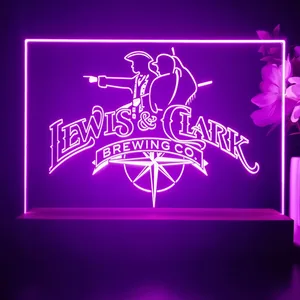 Lewis & Clark Brewing Co. Vintage Logo LED Desk Light