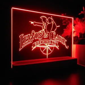 Lewis & Clark Brewing Co. Vintage Logo LED Desk Light