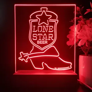 Lone Star Beer Shoe LED Desk Light
