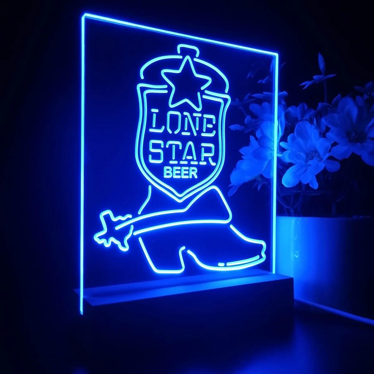 Lone Star Beer Shoe LED Desk Light