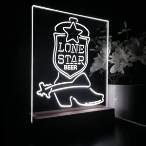 Lone Star Beer Shoe LED Desk Light