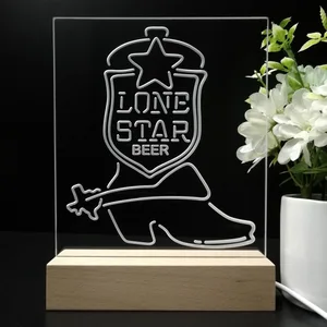 Lone Star Beer Shoe LED Desk Light