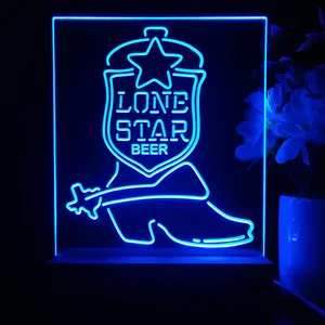Lone Star Beer Shoe LED Desk Light