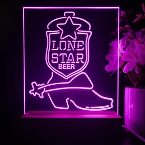 Lone Star Beer Shoe LED Desk Light