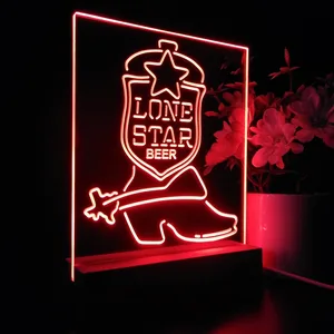 Lone Star Beer Shoe LED Desk Light
