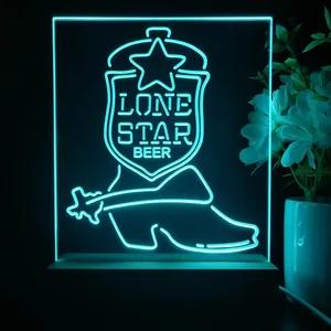 Lone Star Beer Shoe LED Desk Light
