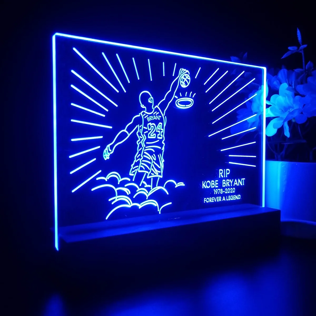 Los Angeles Lakers Kobe Bryant Forever A Legend LED Desk Light