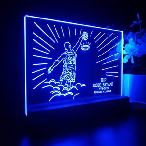 Los Angeles Lakers Kobe Bryant Forever A Legend LED Desk Light