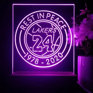 Los Angeles Lakers Kobe Bryant Rest In Peace LED Desk Light