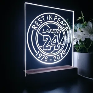 Los Angeles Lakers Kobe Bryant Rest In Peace LED Desk Light