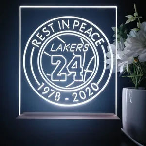 Los Angeles Lakers Kobe Bryant Rest In Peace LED Desk Light