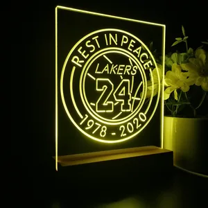 Los Angeles Lakers Kobe Bryant Rest In Peace LED Desk Light